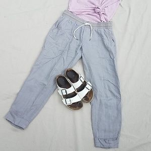 Athleta linen crop pants